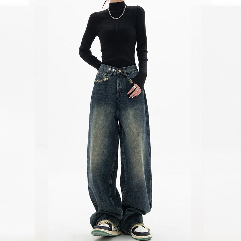 Calça Jeans Larga Aline, estilo confortável e moderno para o dia a dia.