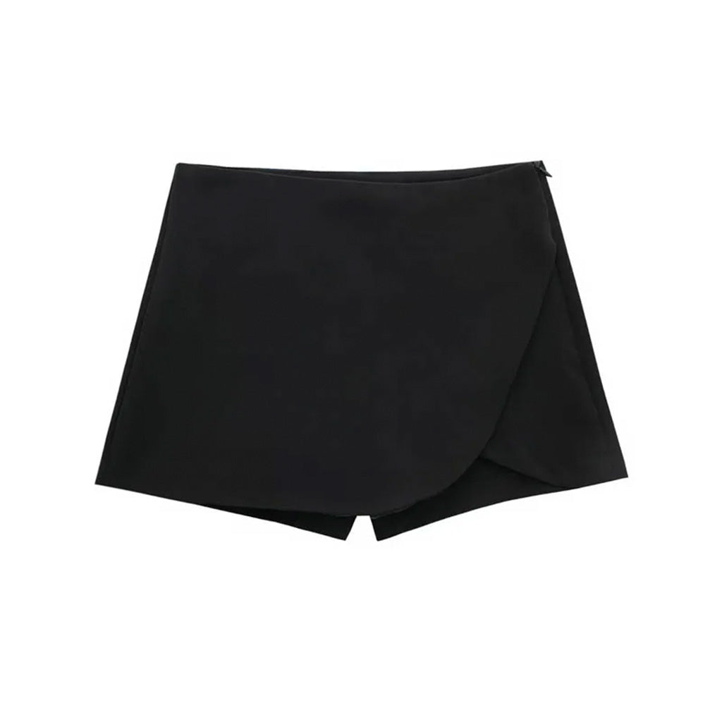 shorts saia preto detalhe frente